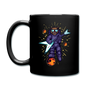 Cat Astronaut - Guitar - Full Color Mug - black