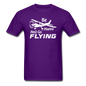 Be Happy And Go Flying - White - Unisex Classic T-Shirt - purple