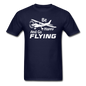 Be Happy And Go Flying - White - Unisex Classic T-Shirt - navy