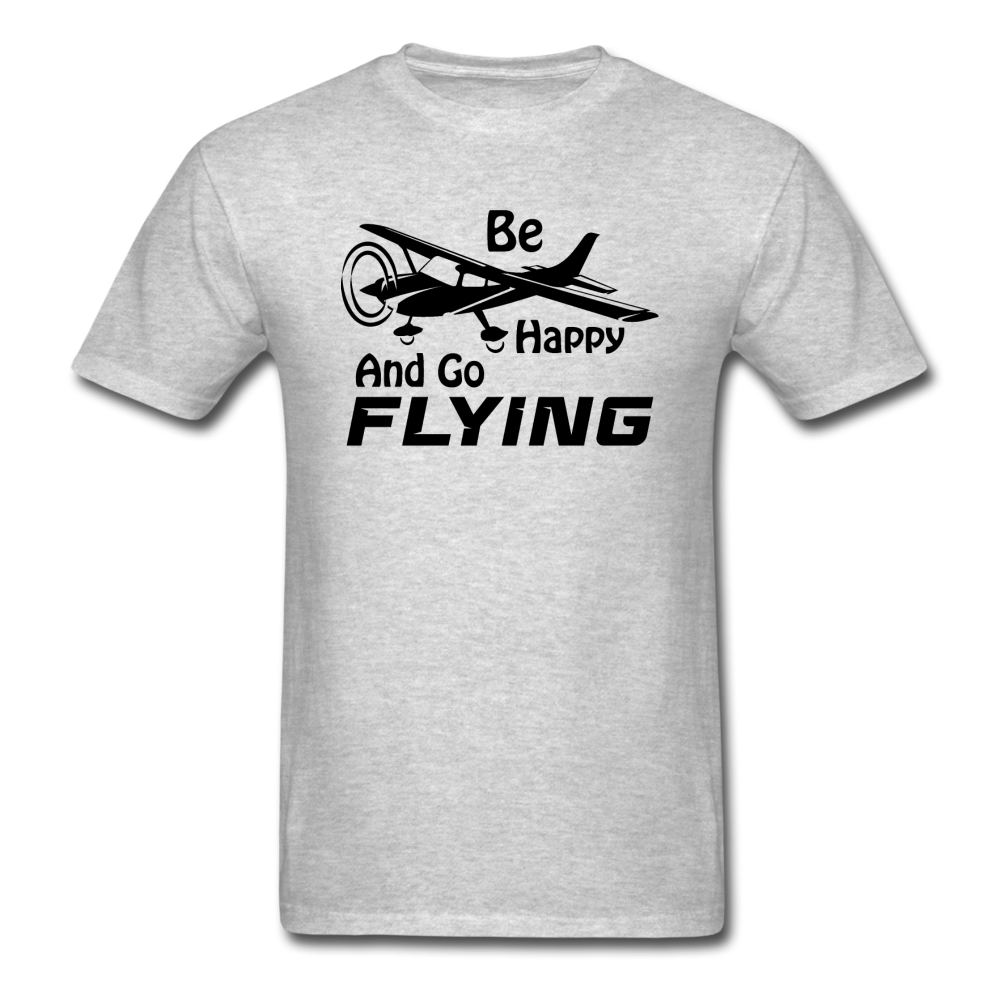 Be Happy And Go Flying - Black - Unisex Classic T-Shirt - heather gray