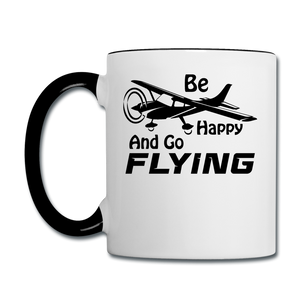 Be Happy And Go Flying - Black - Contrast Coffee Mug - white/black