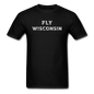 Fly Wisconsin - Words - Stencil - Unisex Classic T-Shirt - black