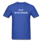 Fly Wisconsin - Words - Stencil - Unisex Classic T-Shirt - royal blue