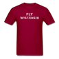 Fly Wisconsin - Words - Stencil - Unisex Classic T-Shirt - dark red