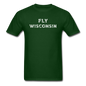 Fly Wisconsin - Words - Stencil - Unisex Classic T-Shirt - forest green