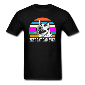 Best Cat Dad Ever - Retro - Unisex Classic T-Shirt - black