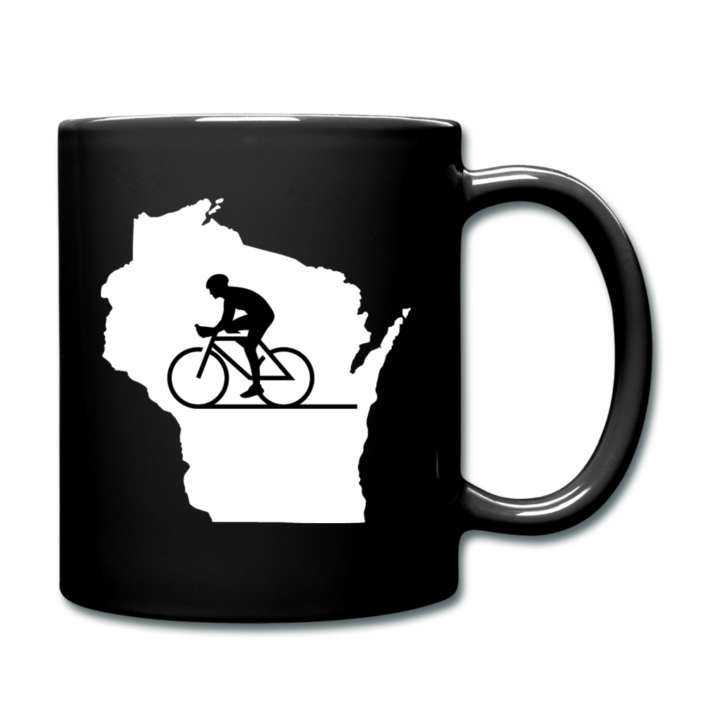 Bike Wisconsin - State - White - Full Color Mug - black