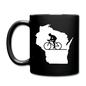 Bike Wisconsin - State - White - Full Color Mug - black