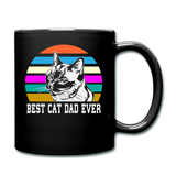 Best Cat Dad Ever - Retro - Full Color Mug - black