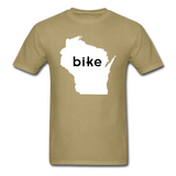 Bike Wisconsin - Word - White - Unisex Classic T-Shirt - khaki
