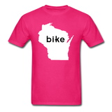 Bike Wisconsin - Word - White - Unisex Classic T-Shirt - fuchsia