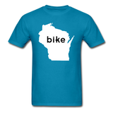 Bike Wisconsin - Word - White - Unisex Classic T-Shirt - turquoise
