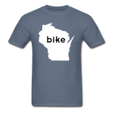 Bike Wisconsin - Word - White - Unisex Classic T-Shirt - denim