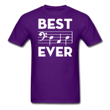 Best Dad Ever - Music Notes - Unisex Classic T-Shirt - purple