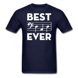 Best Dad Ever - Music Notes - Unisex Classic T-Shirt - navy