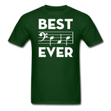 Best Dad Ever - Music Notes - Unisex Classic T-Shirt - forest green