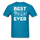 Best Dad Ever - Music Notes - Unisex Classic T-Shirt - turquoise