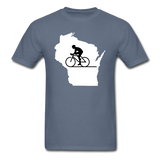 Bike Wisconsin - State - White - Unisex Classic T-Shirt - denim