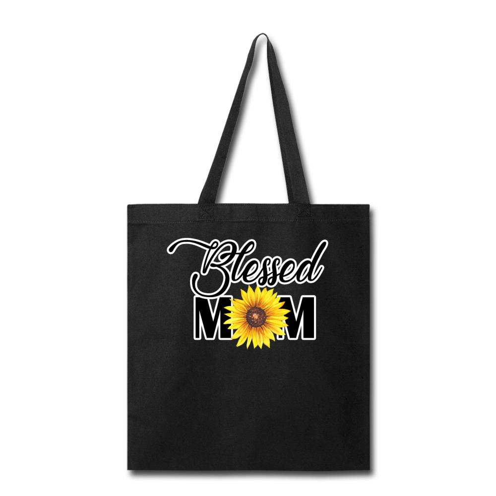 Blessed Mom - Sunflower - Tote Bag - black