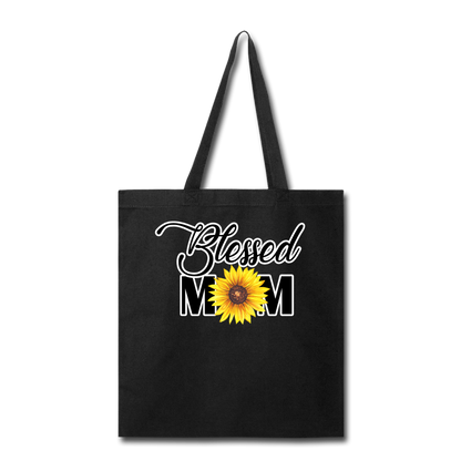 Blessed Mom - Sunflower - Tote Bag - black