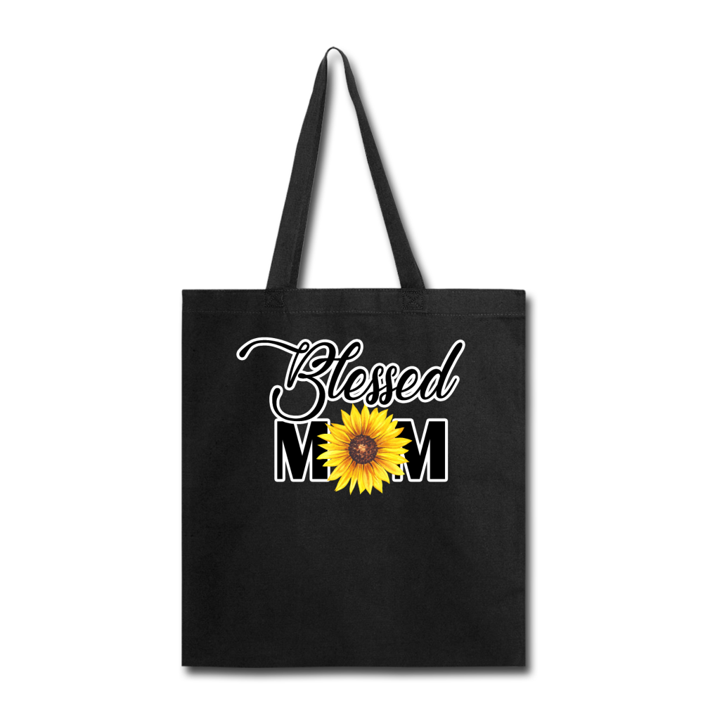 Blessed Mom - Sunflower - Tote Bag - black