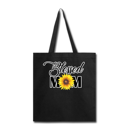 Blessed Mom - Sunflower - Tote Bag - black