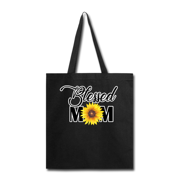 Blessed Mom - Sunflower - Tote Bag - black