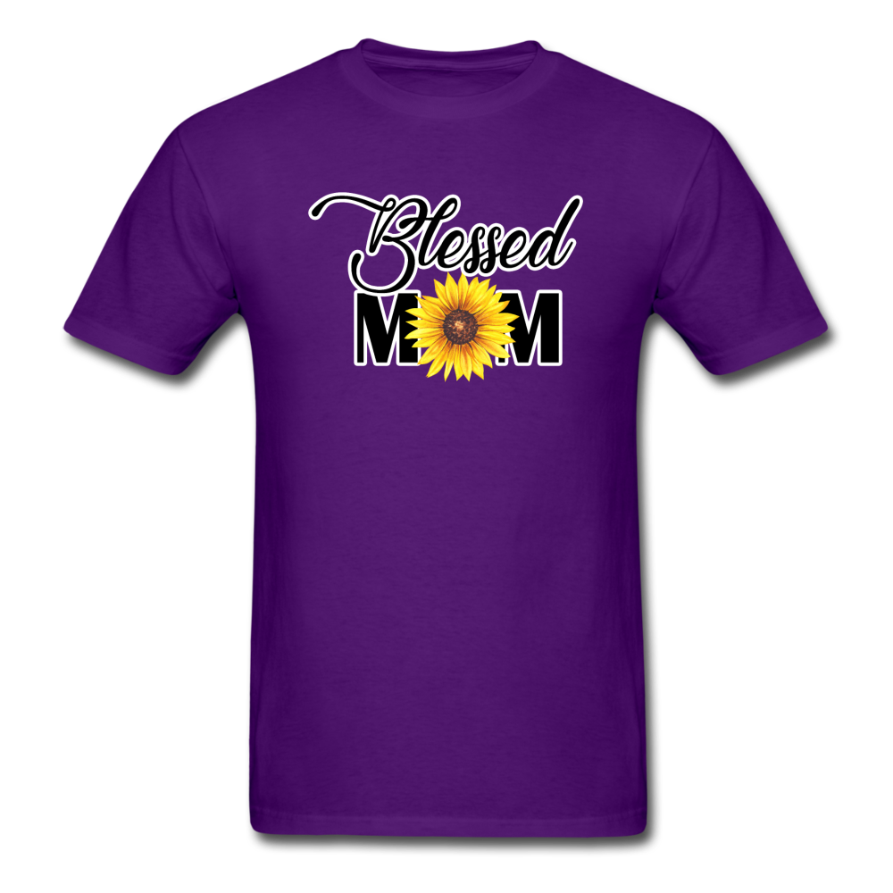 Blessed Mom - Sunflower - Unisex Classic T-Shirt - purple