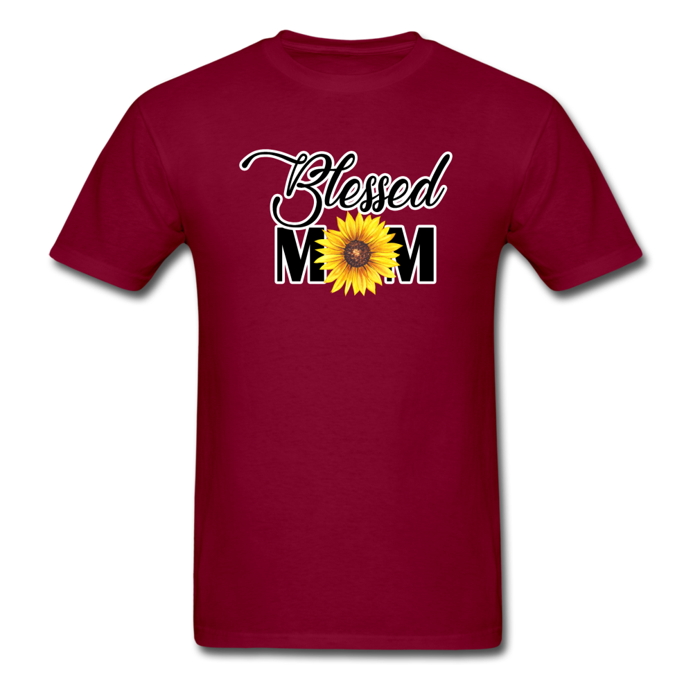 Blessed Mom - Sunflower - Unisex Classic T-Shirt - burgundy