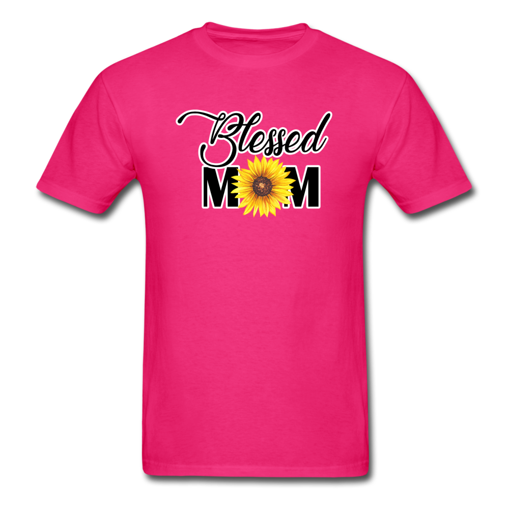 Blessed Mom - Sunflower - Unisex Classic T-Shirt - fuchsia