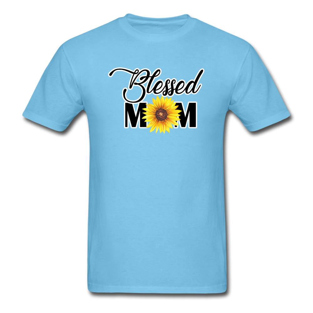 Blessed Mom - Sunflower - Unisex Classic T-Shirt - aquatic blue