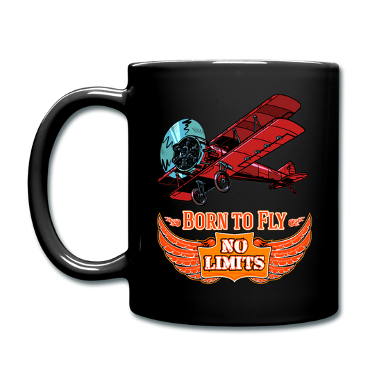 Born To Fly - No Limits - Full Color Mug - black