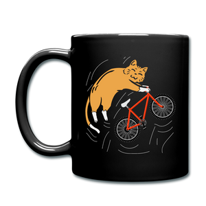 Cycle Cat - Color - Full Color Mug - black
