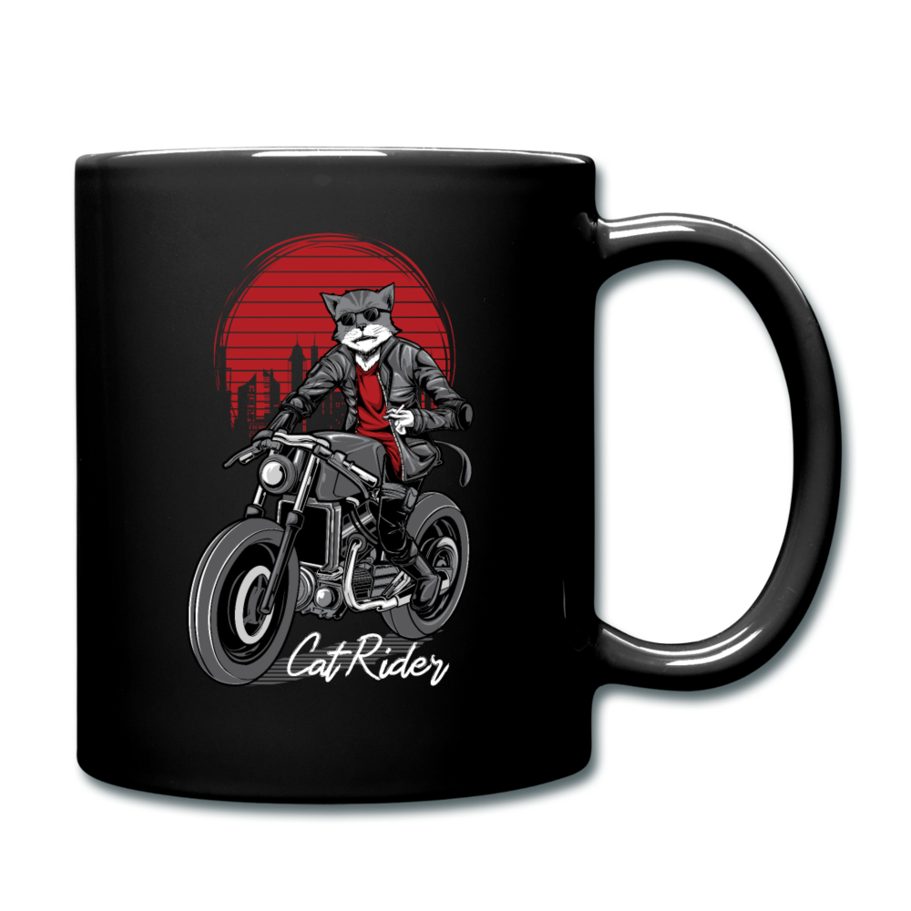 Cat Rider - Full Color Mug - black