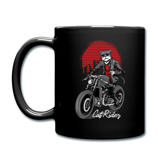 Cat Rider - Full Color Mug - black