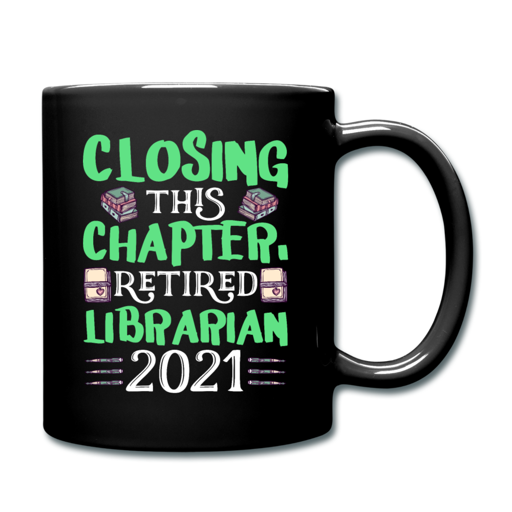 Librarian - Retired 2021 - Full Color Mug - black