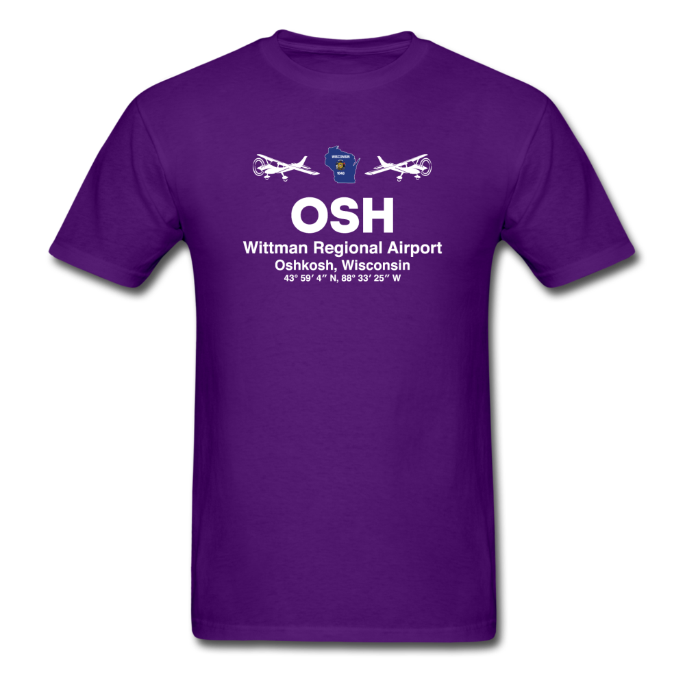 OSH - Wittman Regional - White - Unisex Classic T-Shirt - purple