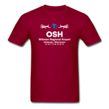 OSH - Wittman Regional - White - Unisex Classic T-Shirt - dark red