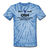 OSH - Wittman Regional - Black - Unisex Tie Dye T-Shirt - spider baby blue