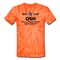 OSH - Wittman Regional - Black - Unisex Tie Dye T-Shirt - spider orange