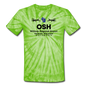 OSH - Wittman Regional - Black - Unisex Tie Dye T-Shirt - spider lime green