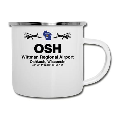 OSH - Wittman Regional - Black - Camper Mug - white