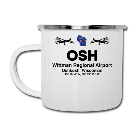 OSH - Wittman Regional - Black - Camper Mug - white