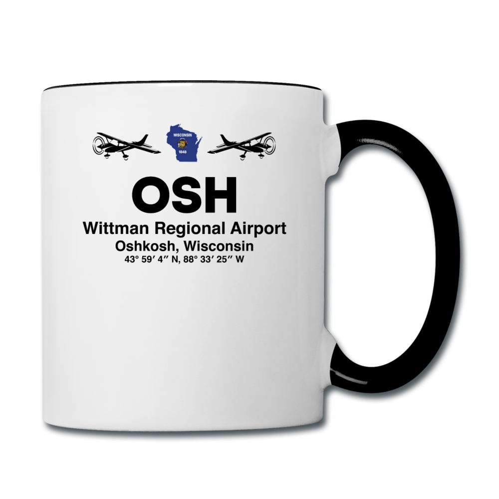 OSH - Wittman Regional - Black - Contrast Coffee Mug - white/black