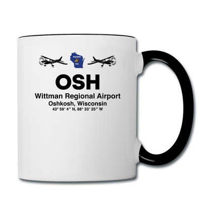 OSH - Wittman Regional - Black - Contrast Coffee Mug - white/black