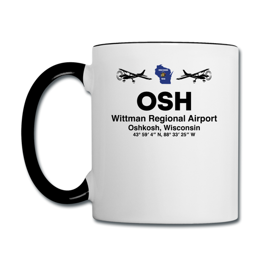 OSH - Wittman Regional - Black - Contrast Coffee Mug - white/black