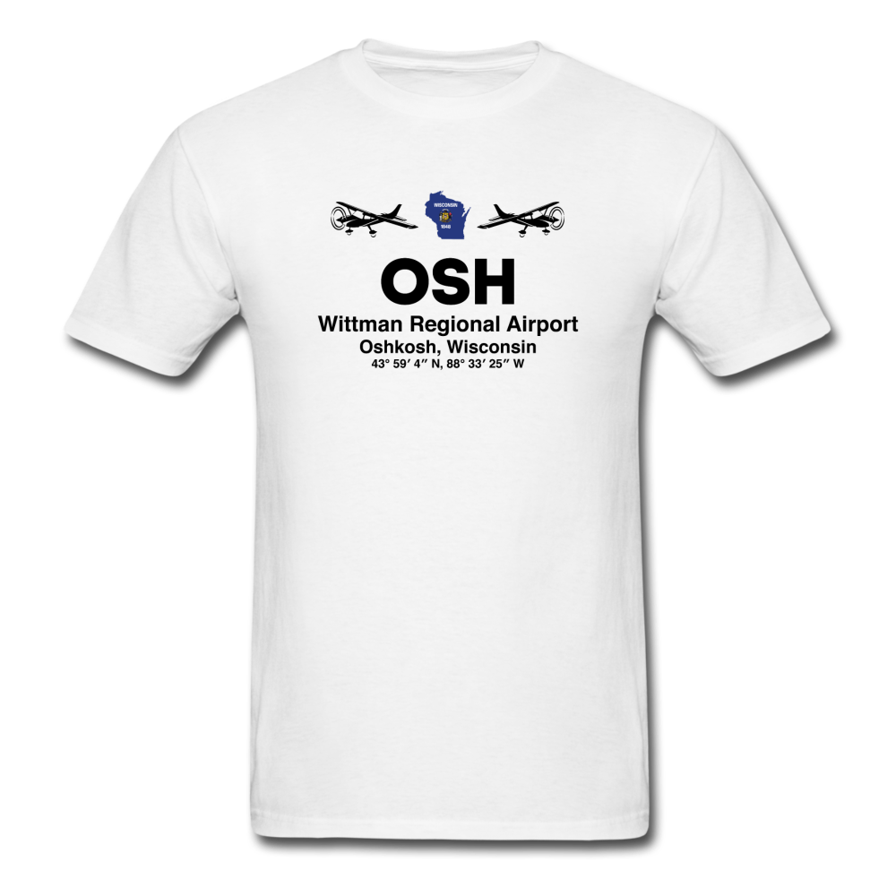 OSH - Wittman Regional - Black - Unisex Classic T-Shirt - white