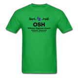 OSH - Wittman Regional - Black - Unisex Classic T-Shirt - bright green