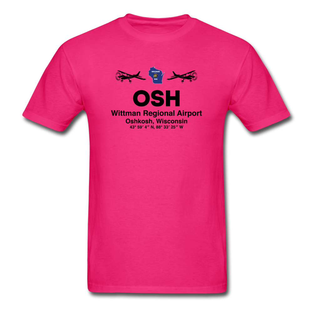 OSH - Wittman Regional - Black - Unisex Classic T-Shirt - fuchsia