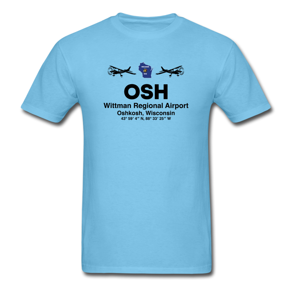 OSH - Wittman Regional - Black - Unisex Classic T-Shirt - aquatic blue